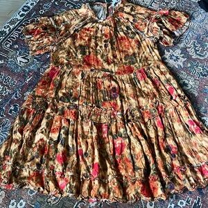 Olivaceous Multicolor Floral Dress